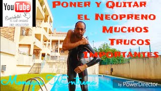 Trucos para ponerse y quitarse el Neopreno de triatlón Para transiciones rápidas Lavado secado [upl. by Lainey]