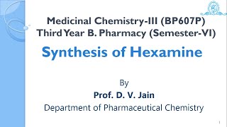 Synthesis of Hexamine [upl. by Anipsed]