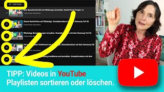 Tipp Videos in YouTube Playlisten auf dem Computer sortieren oder löschen [upl. by Cirad]