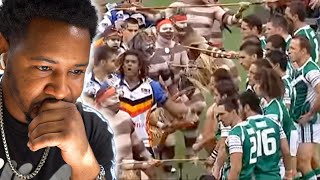 POWERFUL ENERGY 😤  NEW ZEALAND MAORI HAKA VS ABORIGINAL WAR CRY  AMERICAN REACTION [upl. by Etnemelc]