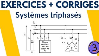 Exercice corrigé d’Electrotechnique  Système triphasé [upl. by Eiuqram601]