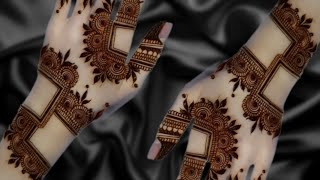 Square Mehndi Designs For Back Hand ll Easy Arabic Mehndi Design For Front Handll New stylish Mehndi [upl. by Julita650]