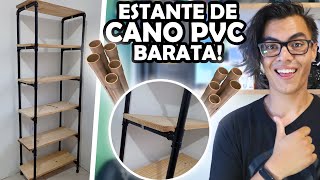 COMO FAZER UMA ESTANTE DE CANO PVC  DIY Estilo industrial [upl. by Cohla]