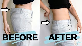 HOW TO EASILY amp SEAMLESSLY DOWNSIZE THE WAIST OF YOUR JEANS [upl. by Sonya]