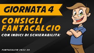 CONSIGLI FANTACALCIO 4 Giornata SERIE A  Indici di Schierabilità Pronostici Analisi Arbitri [upl. by Nysilla]