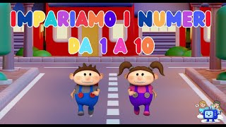 IMPARIAMO I NUMERI DAL 1 AL 10  Impara litaliano cantando  Canzoni per bambini  Pamaforkids [upl. by Arhsub835]