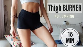 15 min BURN THIGH FAT WORKOUT NO JUMPING TO SLIM INNER THIGHS amp LEGS [upl. by Nonohcle]