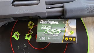 The Best So Far Remington Premier AccuTip 385gr Sabot Slug Test W Remington 870 amp Rifled Barrel [upl. by Assetak786]