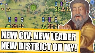 Kublai Khan and a NEW DISTRICT  Civ 6 January Update Analysis [upl. by Namso880]