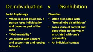 Deindividuation v Disinhibition [upl. by Winser600]