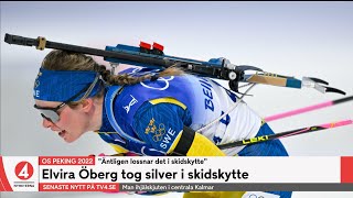 Elvira Öberg tar OSsilver i skidskytte quotÄntligen lossnar detquot  TV4Nyheterna  TV4 amp TV4 Play [upl. by Timmi]