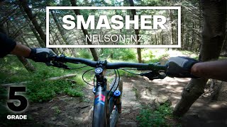 STEEP AND COMMITTING  Smasher Mountain Bike Trail Grade 6  Extreme  Codgers Nelson [upl. by Aelak449]