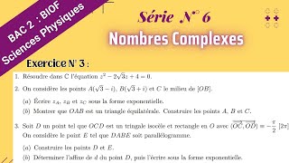 Exercices corrigés TD N° 6 Nombres complexes  Exercice 3 [upl. by Frere]