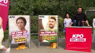 KPÖ plakatiert ihr Lieblingsthema leistbares Wohnen [upl. by Ilojna657]