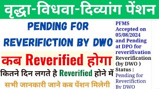 UP Pension Pending for Reverifiction by DWO कब Recertified होगा  Pending for Reverifiction Problem [upl. by Novart783]