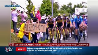 Tour de France après la chute massive dans le peloton samedi le public est rappelé à lordre [upl. by Dnomsad]