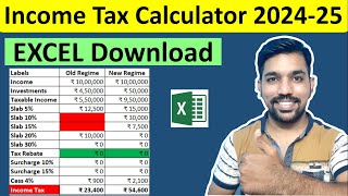 Income Tax Calculator 202425 Excel Download FREE  Income Tax Calculation [upl. by Pyle]