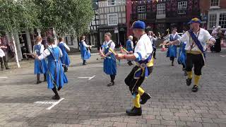 Wakefield Morris Dancers dance quotCelebrationquot at Bromyard Folk Festival 2023 [upl. by Aokek]