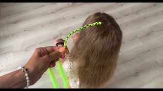 Warkoczyki z syntetycznych włosów  jak zaplatać Syntetic hair braid [upl. by Anerok]