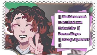 Hashiras react to Yoriichi and KokushiboMichikatsu  Demon Slayer  Manga Spoilers [upl. by Jedd]