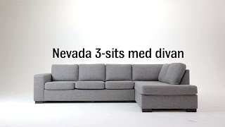 Soffa Nevada 3sits med divan Mio [upl. by Tisbe]