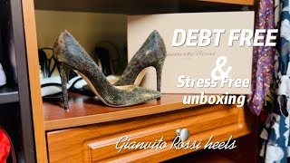 Gianvito Rossi unboxing Debtfree stress free and guilt free purchase [upl. by Dviad]