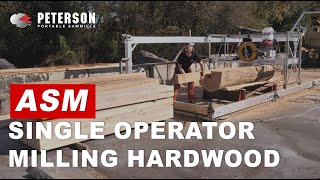 Peterson 10quot Automated Sawmill  Milling Hardwood [upl. by Molahs765]