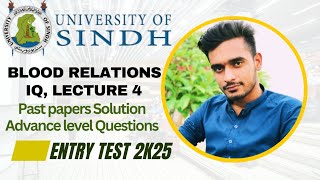 Blood RelationsIQ QuestionsPast Papers 2023University of Sindh Entry Test 2k25 [upl. by Malinin]