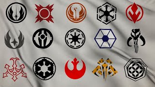 EVERY STAR WARS FACTION THEME with their waving flags – from the First Jedi Order to the Final Order [upl. by Ynnoj]