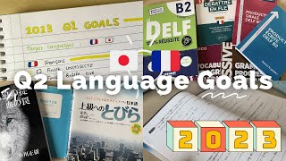 2023 Q2 language learning goals  Q1 recap  plan with me [upl. by Goodhen]