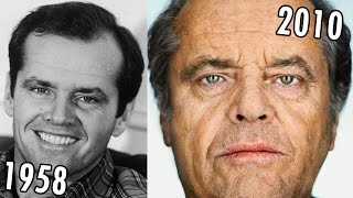 Jack Nicholson 19582010 all movies list from 1958 How much has changed Before and After [upl. by Emilie]