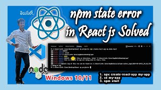 Fix npm state error in React Js Solved On Vs Code ll React js error [upl. by Ydeh]