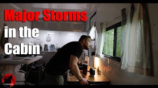 Intense Storms  Camping in the Cabin  Heavy Rain and Storms  The Second Night [upl. by Am]