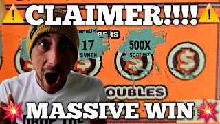 ⚠️CLAIMER⚠️  MASSIVE WIN ON THE 500X TICKET  Scratch Life VS Florida Lottery [upl. by Anilac160]