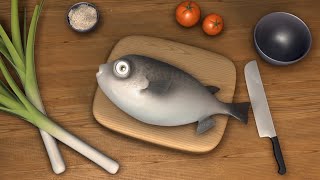 Animated movie  How to cook Fugu  Анимационный мультик  Как приготовить рыбу Фугу [upl. by Ashley74]