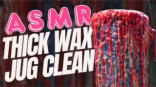 ASMR Satisfying Thick Wax Jug Clean  Oddly Satisfying Wax Scraping [upl. by Ayital]