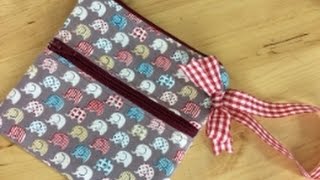 zippered wristlet sewing tutorial by Debbie Shore [upl. by Lokin615]