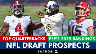 2025 NFL Draft QB Rankings Top Quarterback Prospects Per PFF’s Big Board Led By Carson Beck [upl. by Moonier]