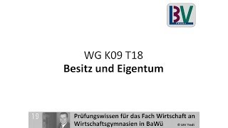 Besitz Eigentum Sache Recht VBRW LBV Tradt WG K09 T18 [upl. by Rafa736]