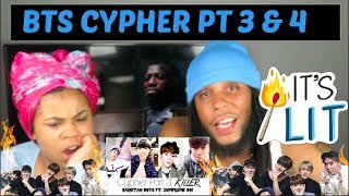 BTS CYPHER PT 3 amp BTS CYPHER PT 4  REACTION 방탄소년단 [upl. by Annasiul]