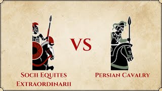 ROME II Total War  Socii Equites Extraordinarii VS Persian Cavalry [upl. by Asiled686]