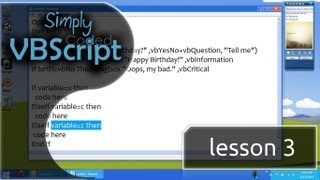 VBScript Basics Part 3  If  ElseIf  Else  Then Statements [upl. by Maitilde]