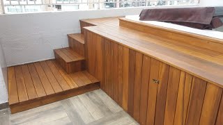 SPA E JACUZZI MÃO DE OBRA PARA DECKS EM MADEIRA [upl. by Yreffej]