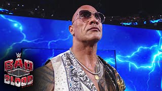 The Rock makes an earthshattering return and stares down everyone Bad Blood 2024 highlights [upl. by Nyvar]