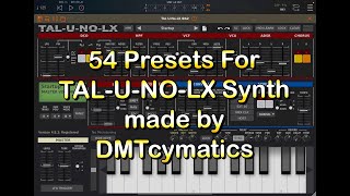 TALUNOLX 80s Synthesizer  54 Epic Presets by DMTcymatics  Lets Check Them Out  iPad Demo [upl. by Nemaj]