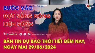 Bản tin Dự báo thời tiết đêm nay ngày mai 29062024 Bước vào đợt nắng nóng diện rộng [upl. by Vinson]