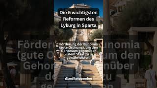 Die 5 wichtigsten Reformen des Lykurg in Sparta [upl. by Gollin155]