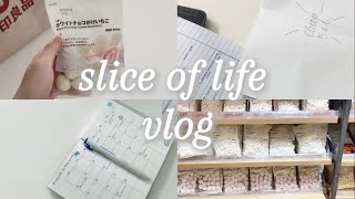 Slice of life vlog 🍰 mini muji haul studying updating muji planner [upl. by Anom]