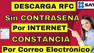 Como Descargar RFC SAT Sin CONTRASEÑA en Linea Paso a Paso Constancia de Situación Fiscal SATID 2022 [upl. by Enitsirc759]