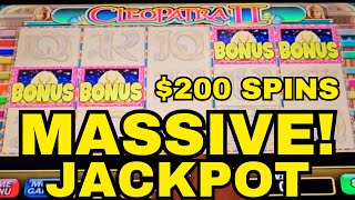 200 SPINS MASSIVE JACKPOT RIGHT AWAY CLEOPATRA 2 GAVE IT TO ME FINALLY [upl. by Remus]